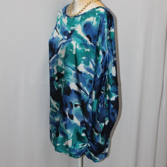 Jones of New York Blue and Turquoise long sleeve top - Picture 8 of 15